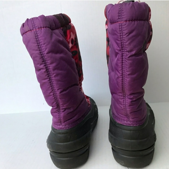 Sorel Youth Cub Floral Red Girls Boots - Picture 3 of 6